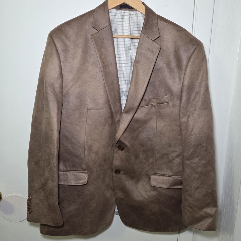 Lauren Ralph Lauren Sport Jacket Brown Collared Buttons Lined Back‎ Size 48R